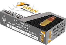 9x19  JHP AMUNICJA BOJOWA 9X19MM TURAN  124GR/8G  
