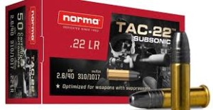 22. LR NORMA SUBSONIC TAC-22   