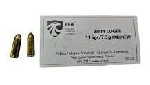 PFA 9X19 FMJ 115GR/7,5 AMUNICJA FABRYCZNA  OP0.50 SZT. 